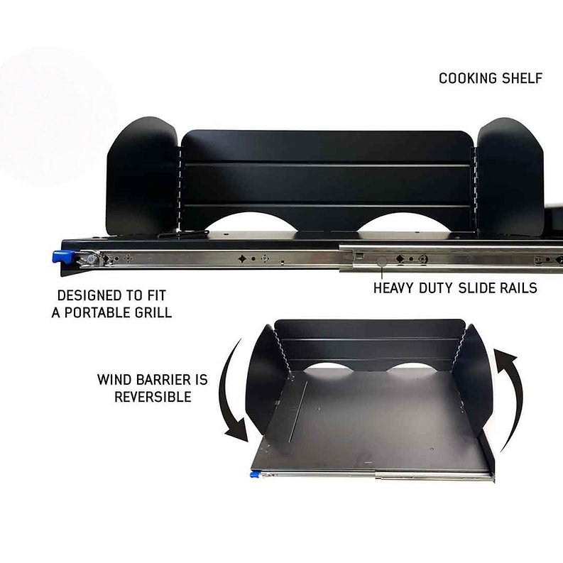 Camp Cargo Box Kitchen With Slide Out Sink, Cooking Shelf and Work Station - Image 8