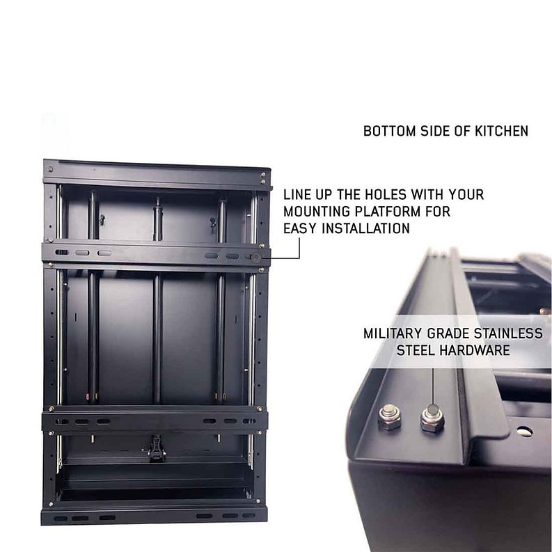 Camp Cargo Box Kitchen With Slide Out Sink, Cooking Shelf and Work Station - Image 5